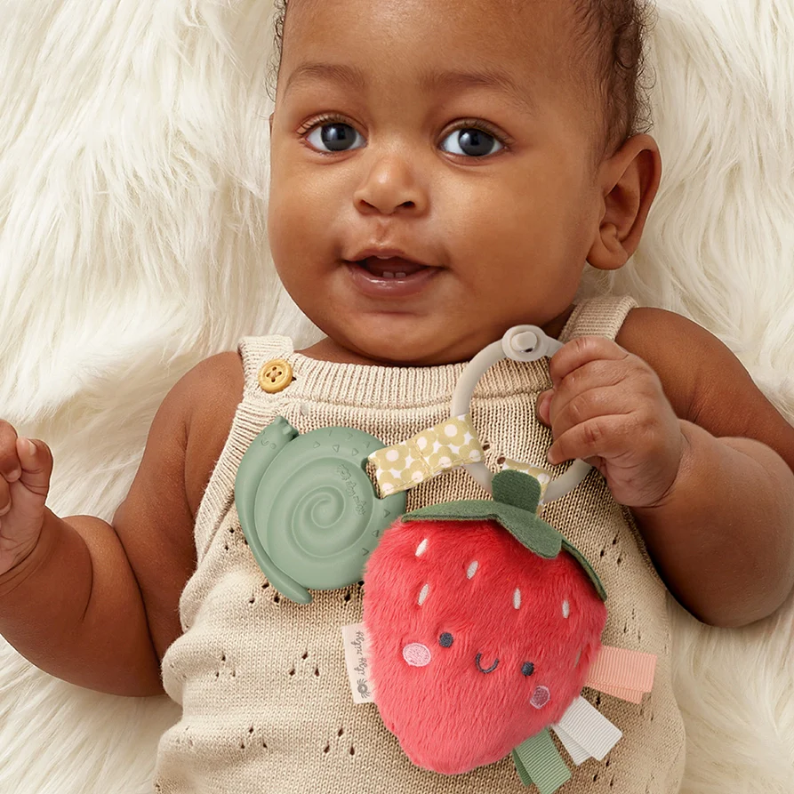 Itzy Pal Plush & Teether Strawberry - Image 2