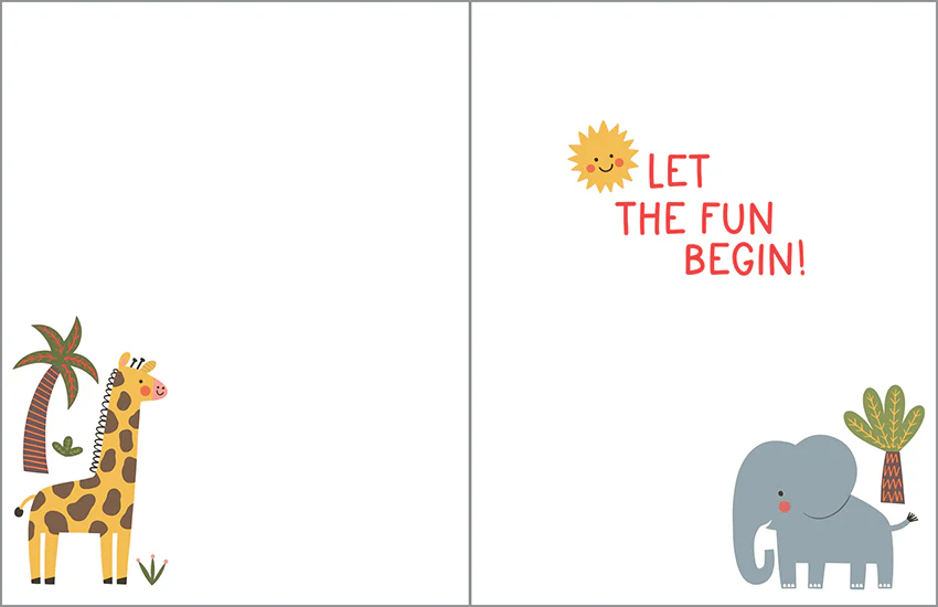 Cute Jungle Animals Birthday Card - Image 2