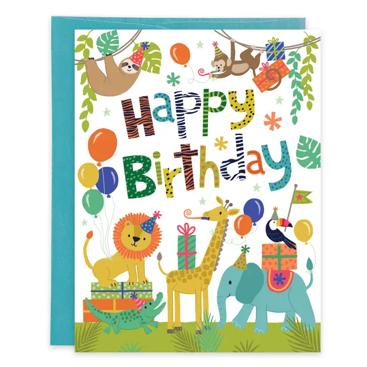 Jungle Time Birthday Card
