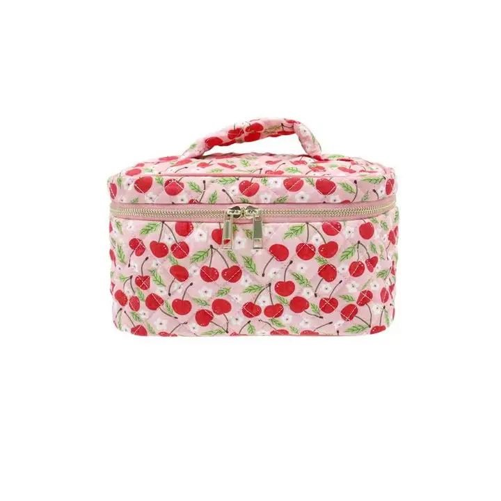 Karma Cherry Quilted Vanity Bag