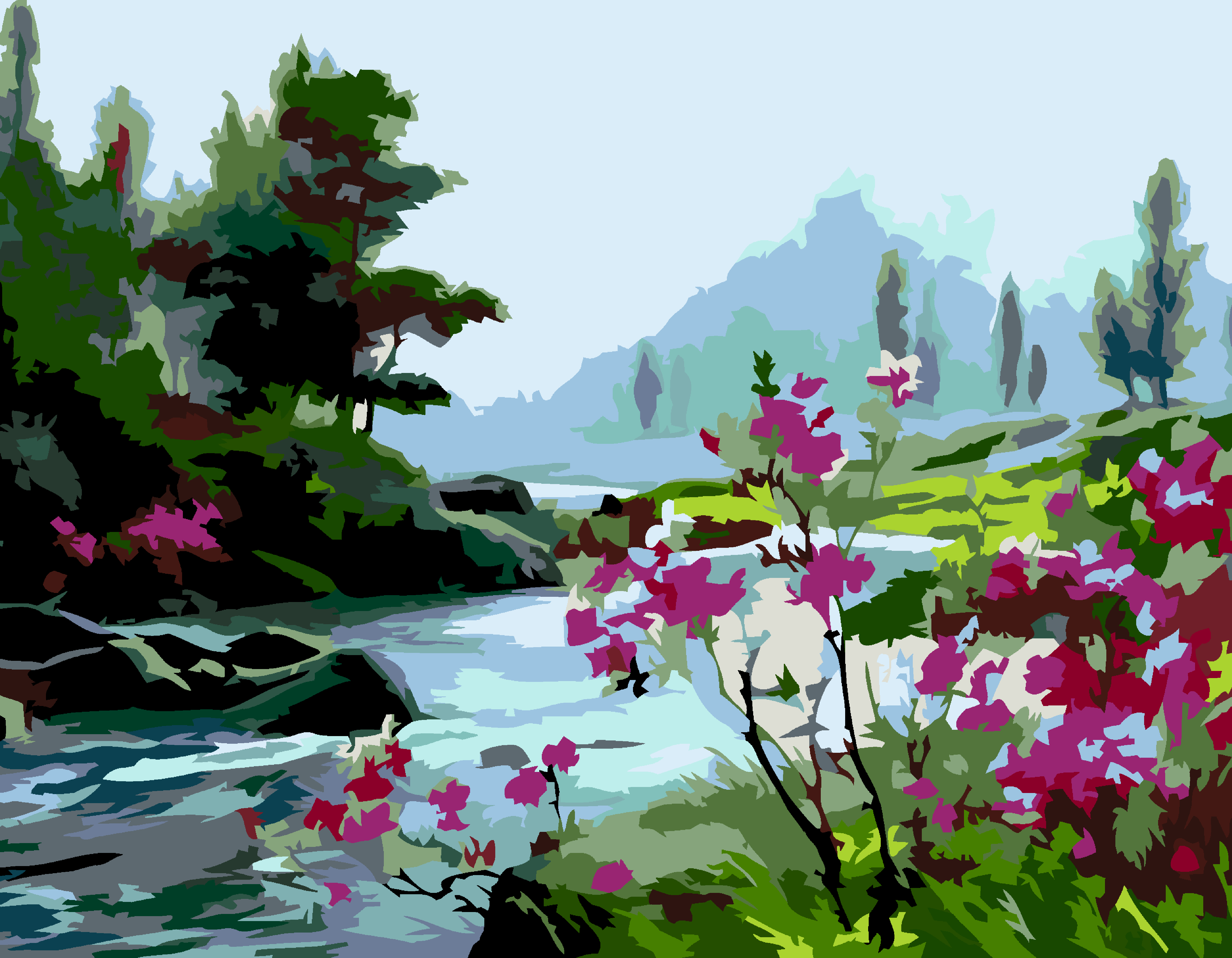 Lake Scenery Artwille Paint By Numbers