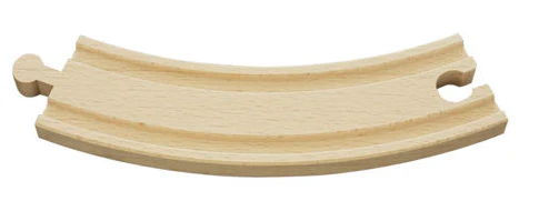 Large Curved Wooden Train Track Piece