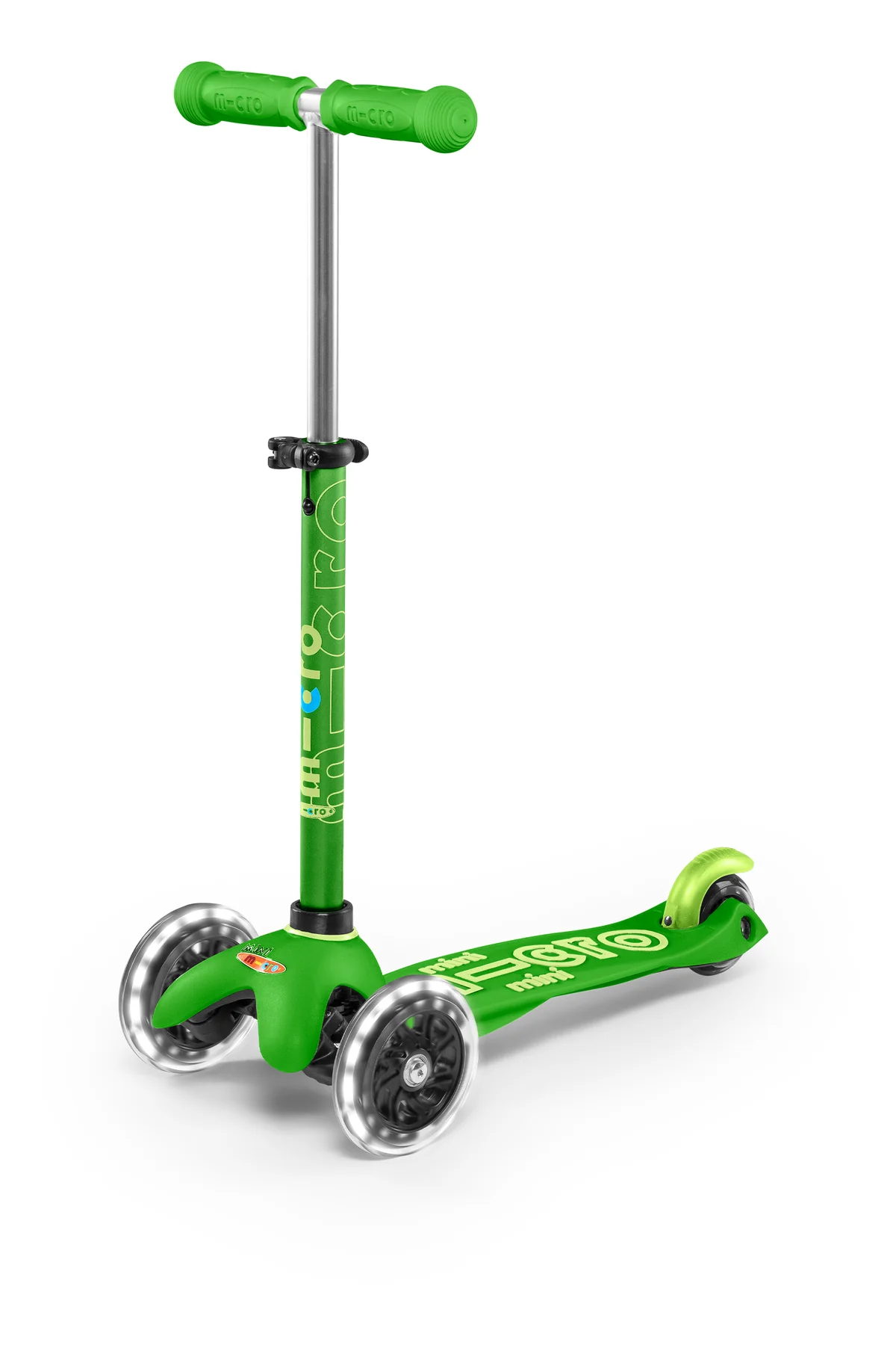 LED Green Mini Micro Kickboard Deluxe Scooter