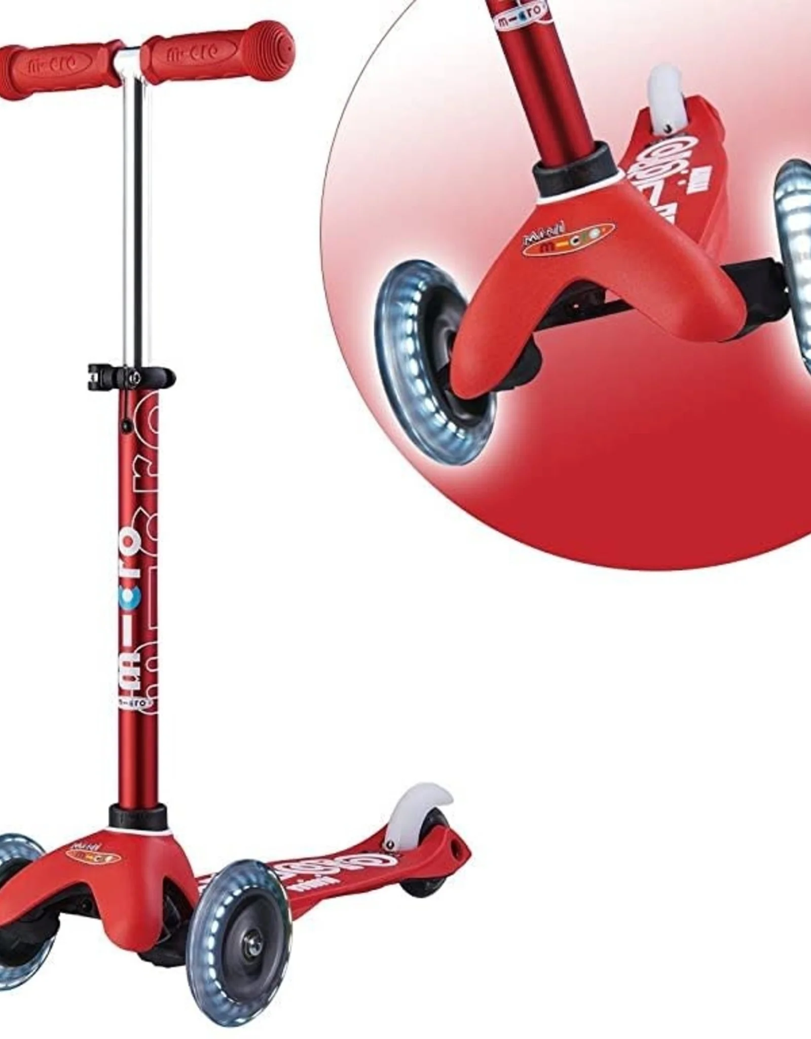 LED Red Maxi Micro Kickboard Deluxe Scooter - Image 2