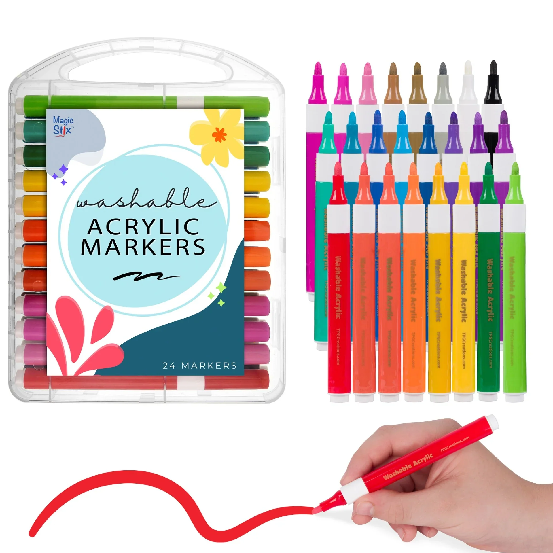 Magic Stix Washable Acrylic Markers 24 Piece