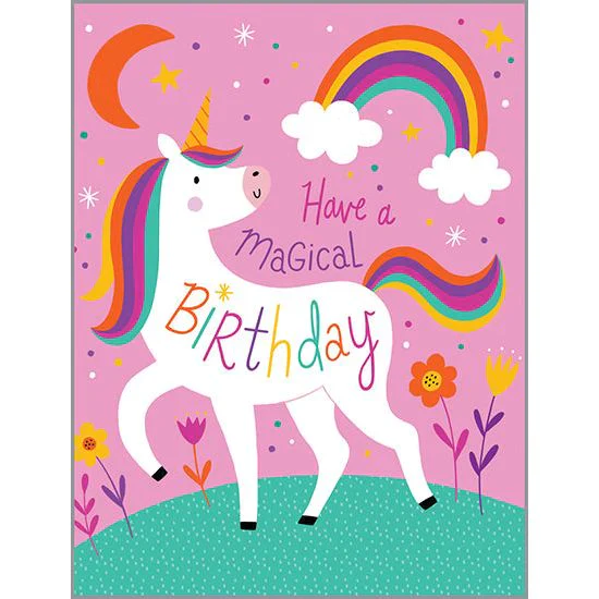 Magical Unicorn Birthday Card