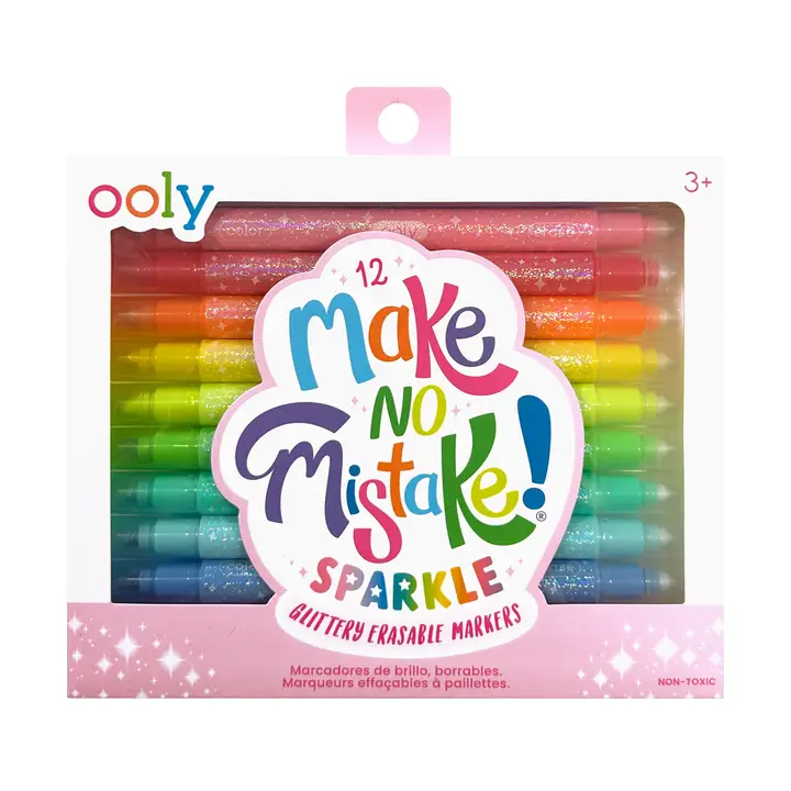 Make No Mistake: Glittery Erasable Markers - Set of 12