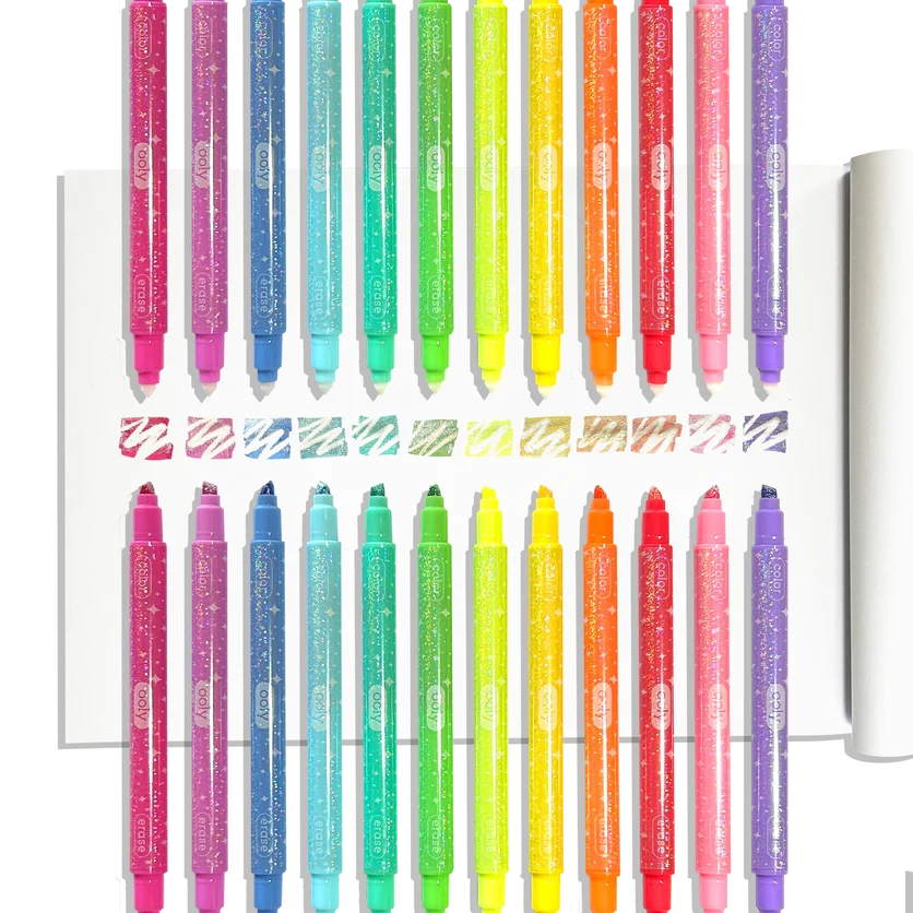 Make No Mistake: Glittery Erasable Markers - Set of 12 - Image 2