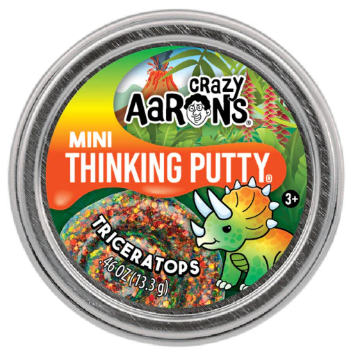 Mini Triceratops Thinking Putty Tin