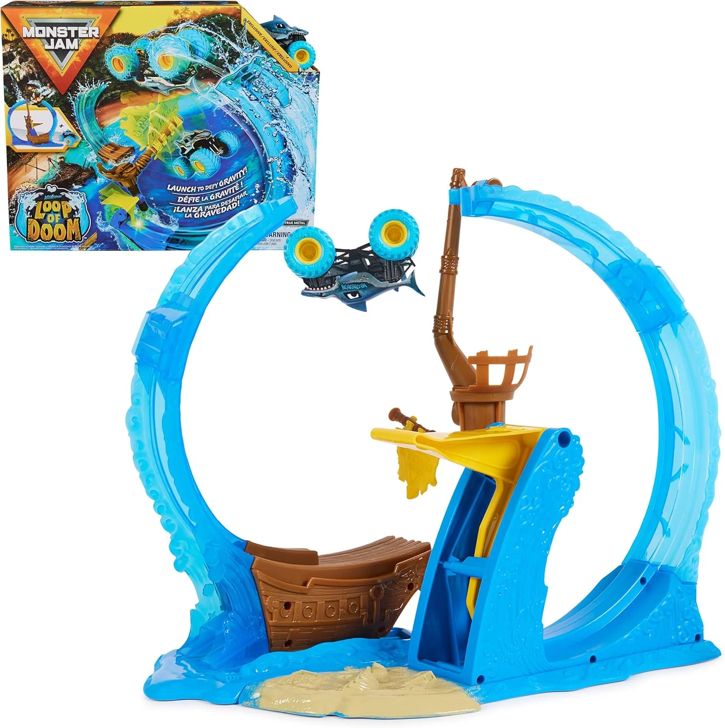 Monster Jam Megalodon Loop Of Doom Stunt Playset