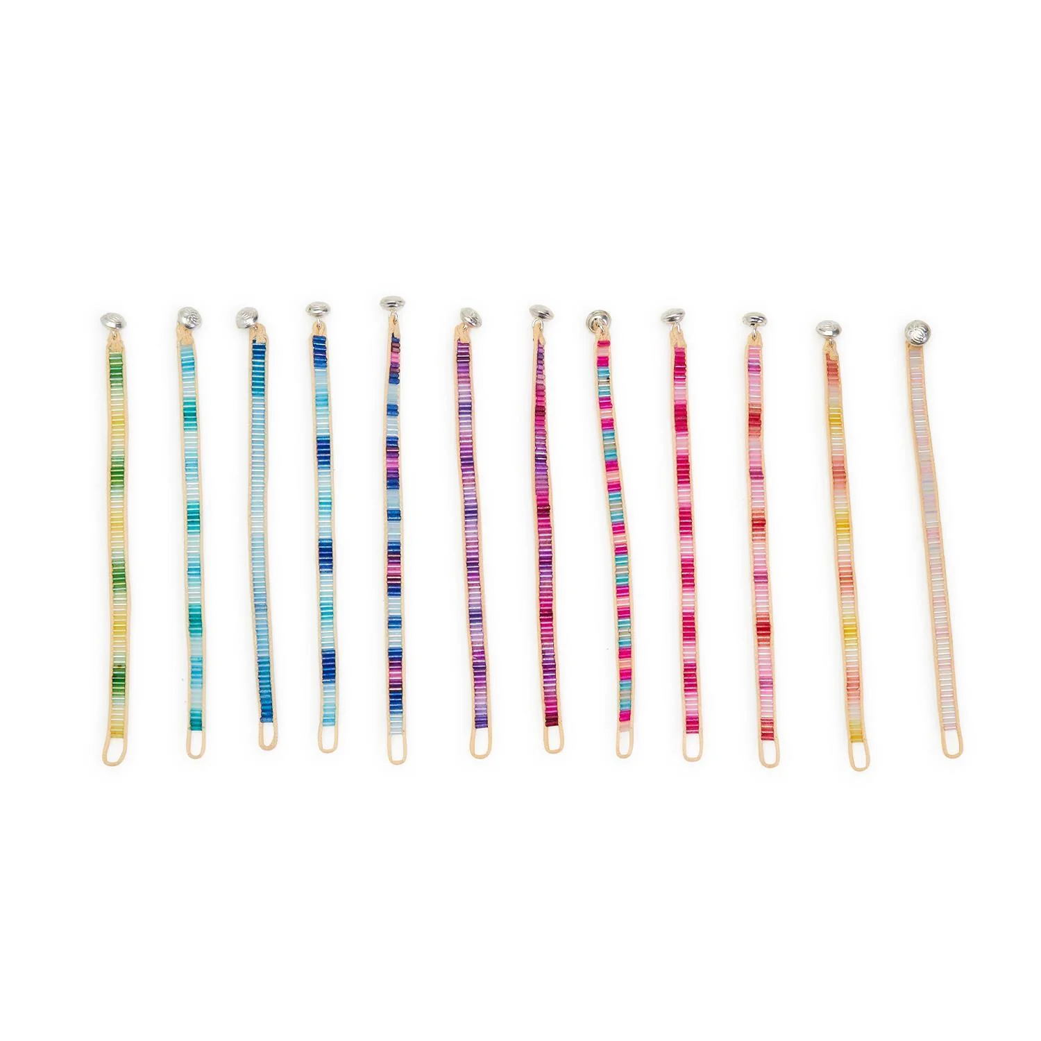 Ombre Color Bars Bead Bracelet