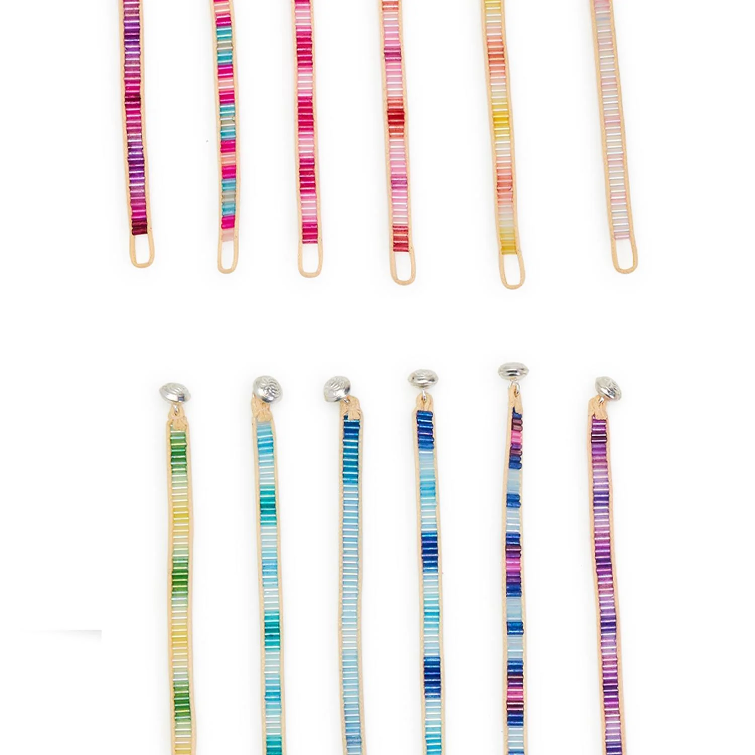 Ombre Color Bars Bead Bracelet - Image 2