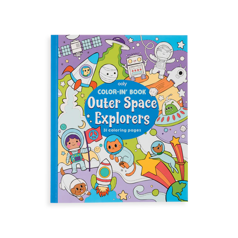 Outer Space Explorers Color-In' Book
