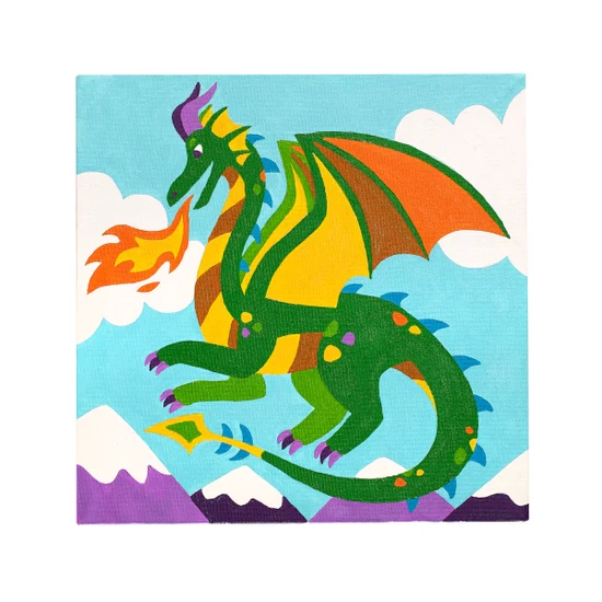 Colorific Canvas Paint By Number Fantastic Dragon - Image 3