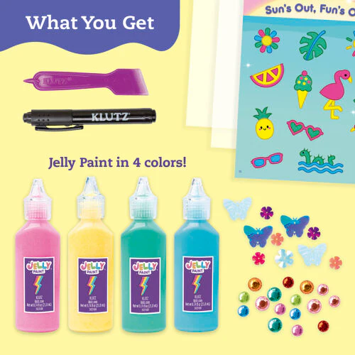 Paint & Peel Jelly Stickers Glitter Goals - Image 2
