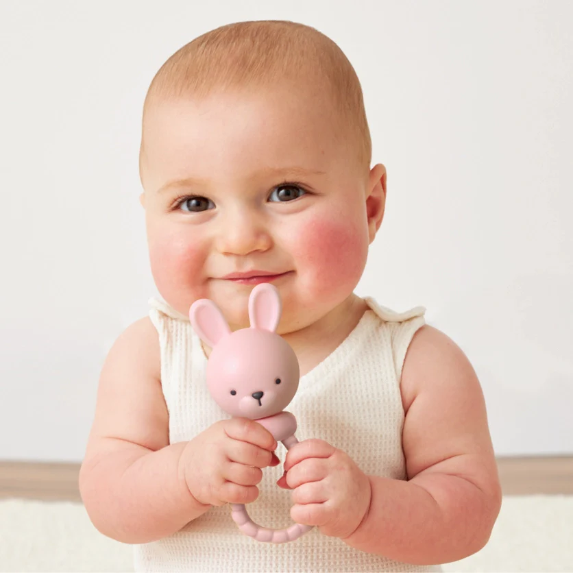 Pink Bunny Sweetie Rattle - Image 3