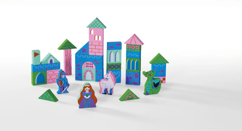 Princess Palace Wood Building Blocks - Image 2