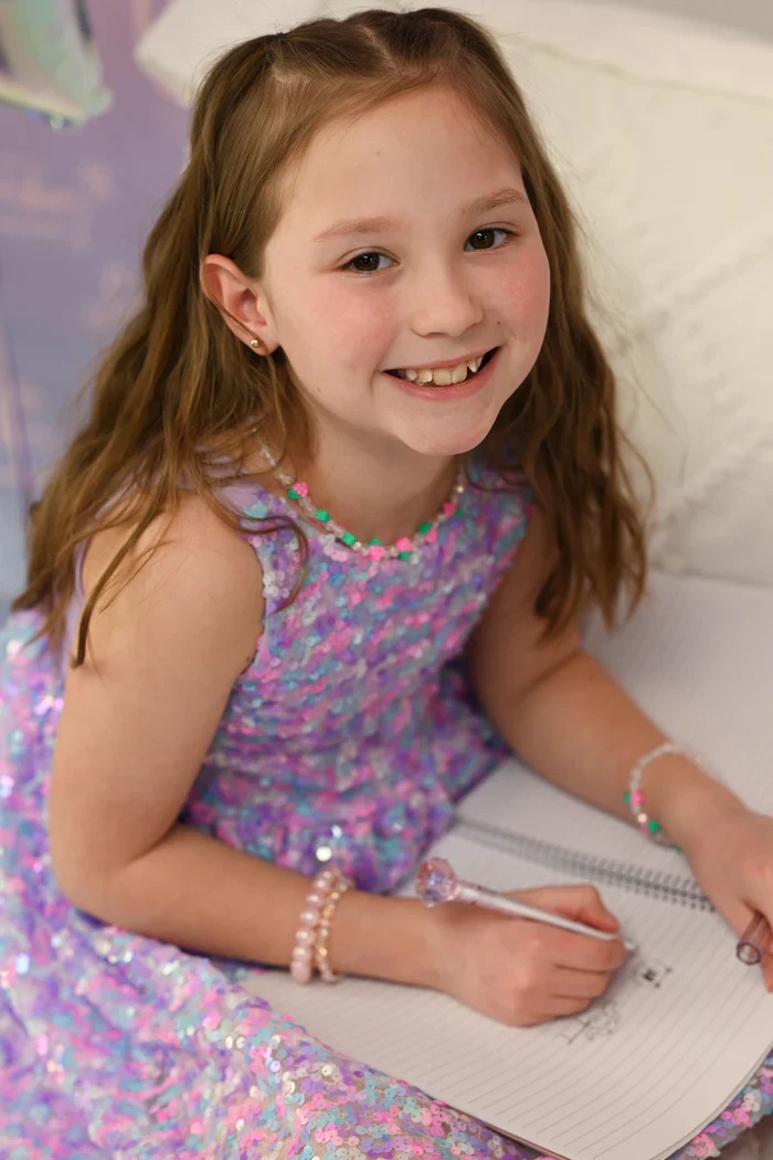 Purple Party Sequins Dress Size 5-6 - Image 2