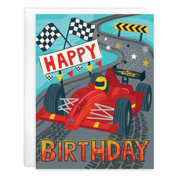 Racetime Birthday Card