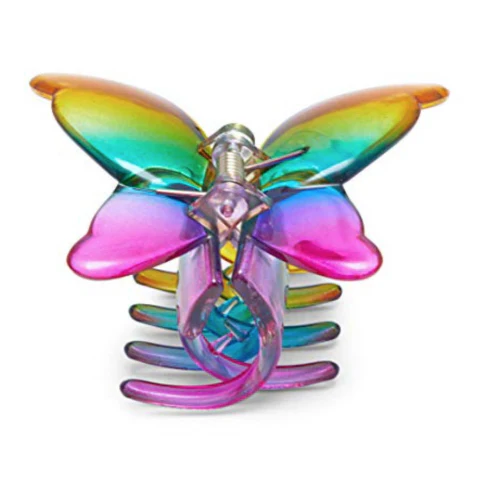 Rainbow Butterfly Hair Claw Clip