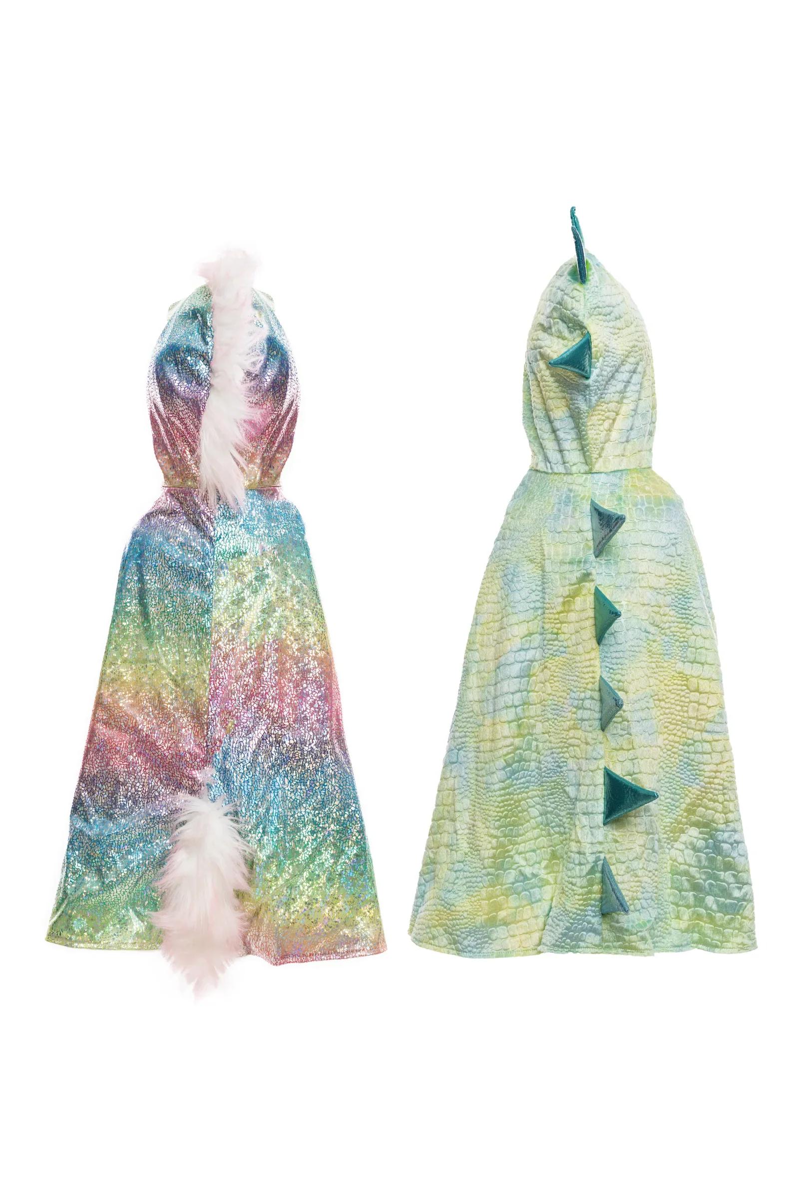 Rainbow Reversible Unicorn Dragon Cape Size 5/6