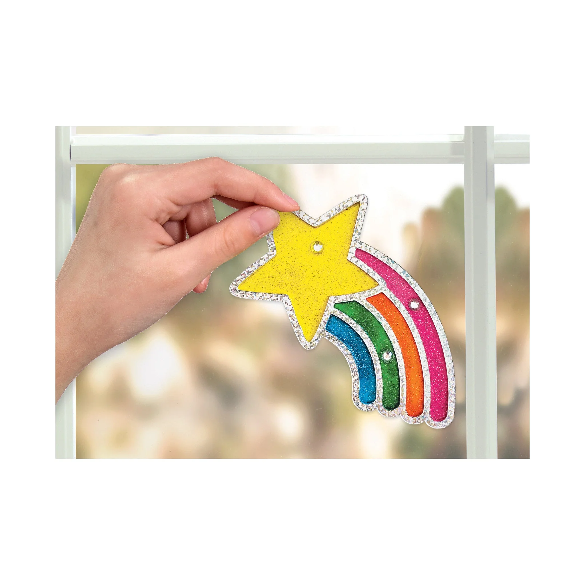 Rainbow Sprinkles Easy Sparkle Window Art - Image 2