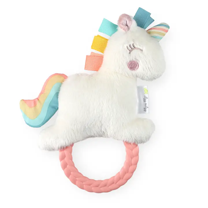Ritzy Rattle Pal Plush Pal Unicorn With Teether - Image 2
