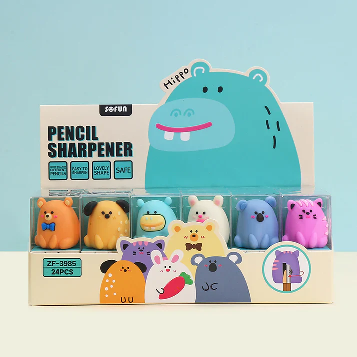 Round Animal Pencil Sharpener - Image 2