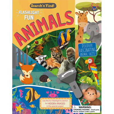 Search N Find Flashlight Fun Animals Book