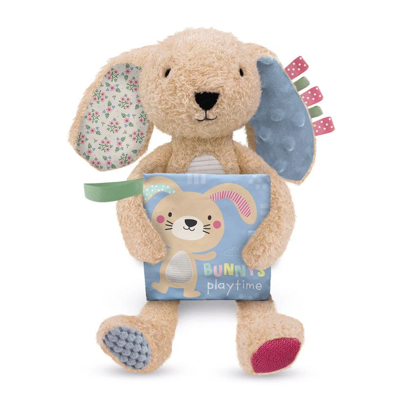 Sensory Snuggables Rabbit With Book Plush