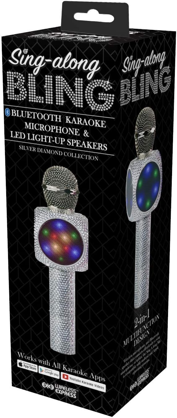 Sing A Long Bling Karaoke Microphone Silver