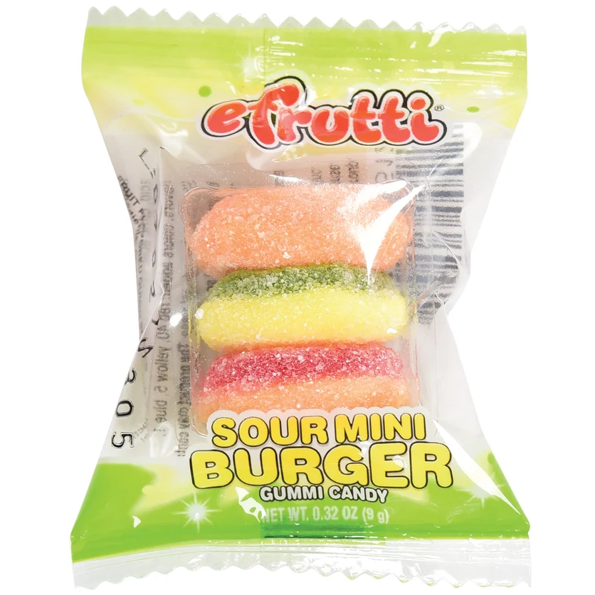 Sour Gummy Mini Burgers Candy - Image 2