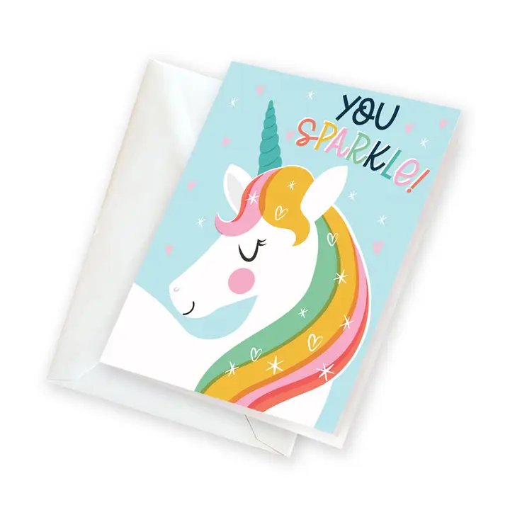 Sparkle Unicorn Enclosure Card