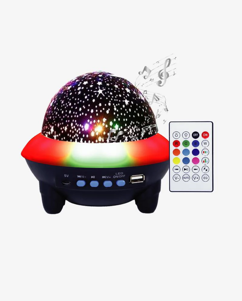 Starlight Sounds Wireless Bluetooth Speaker With LED Night Light Star Projector - Image 2