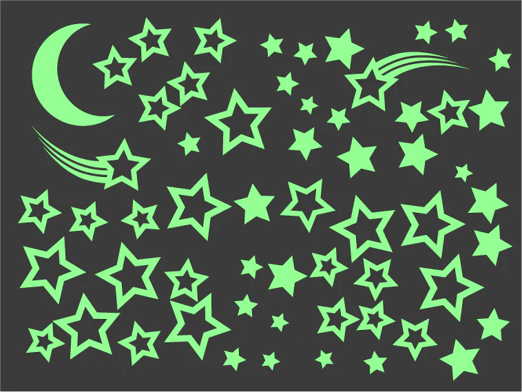 Starry Night Everyday Glow In The Dark Wall Stickers - Image 2