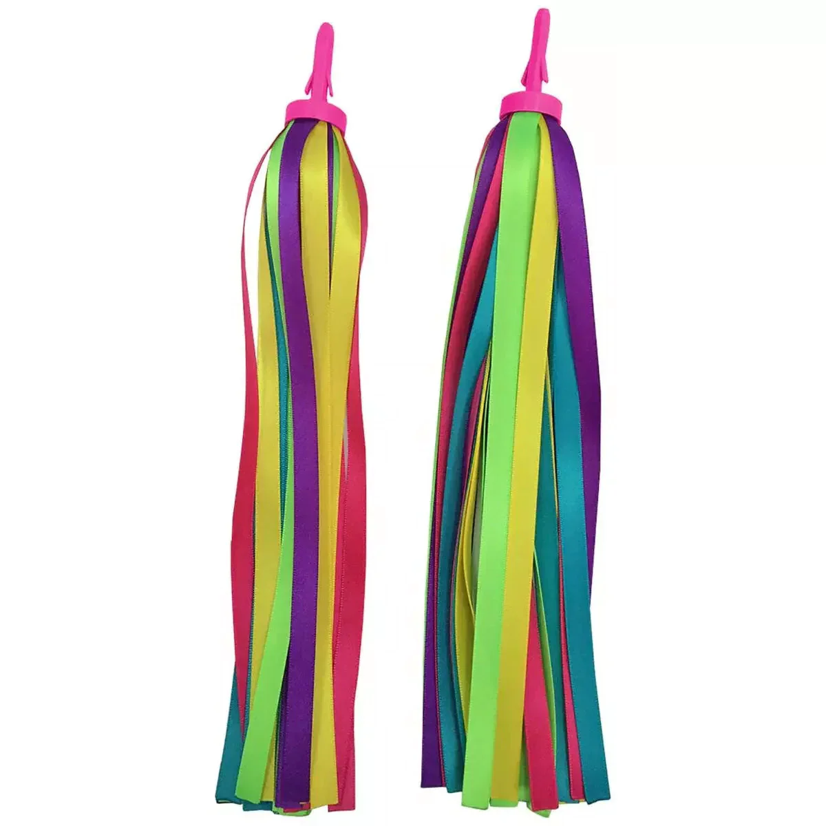 Scooter Handlebar Streamers Neon Rainbow - Image 2