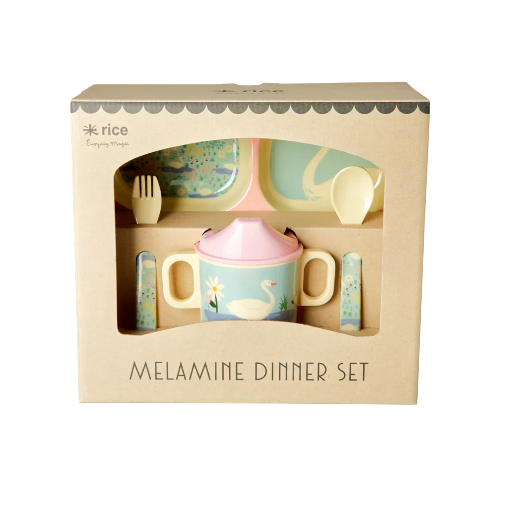 Swan Melamine Dinner Set
