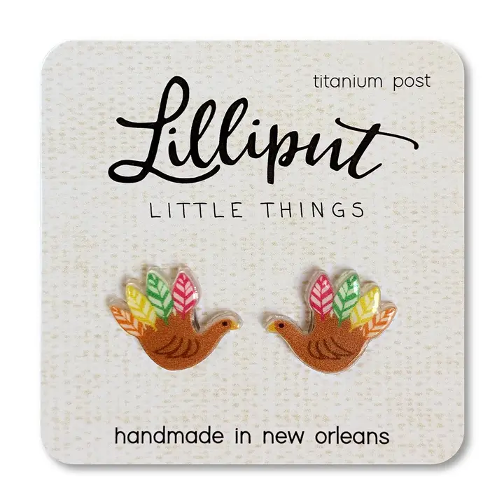 Thanksgiving Hand Turkey Earrings
