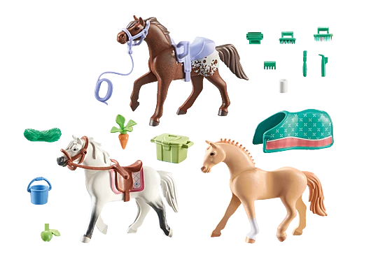 Three Horses With Saddles - Image 2