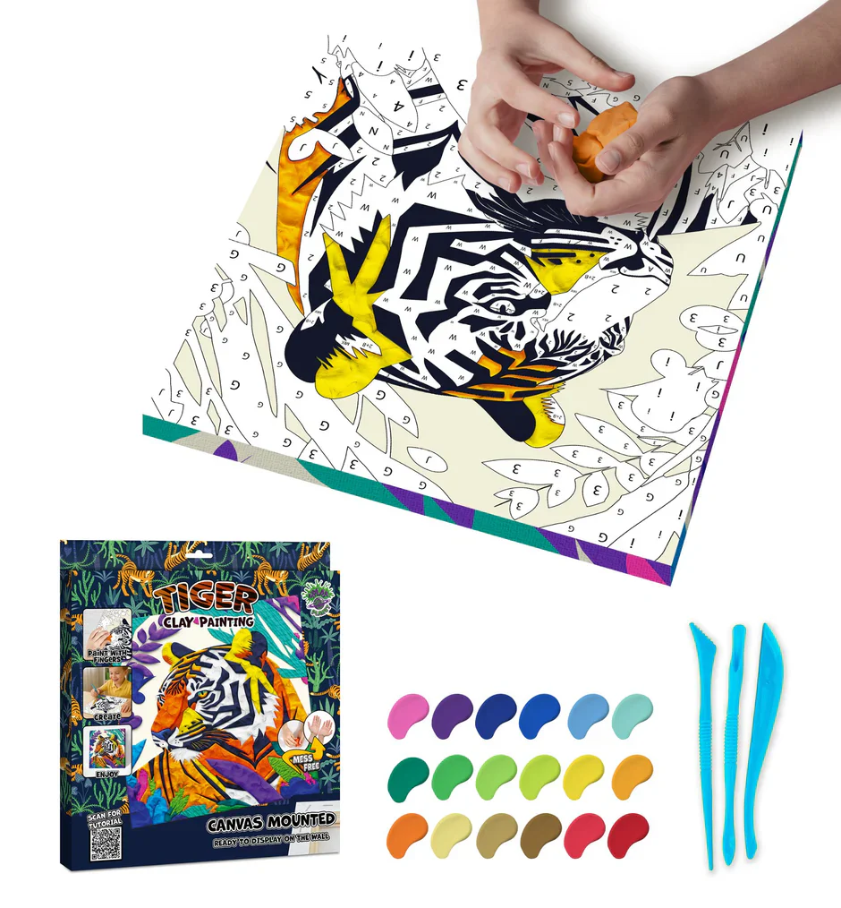 Tiger Clay Painting - Image 2