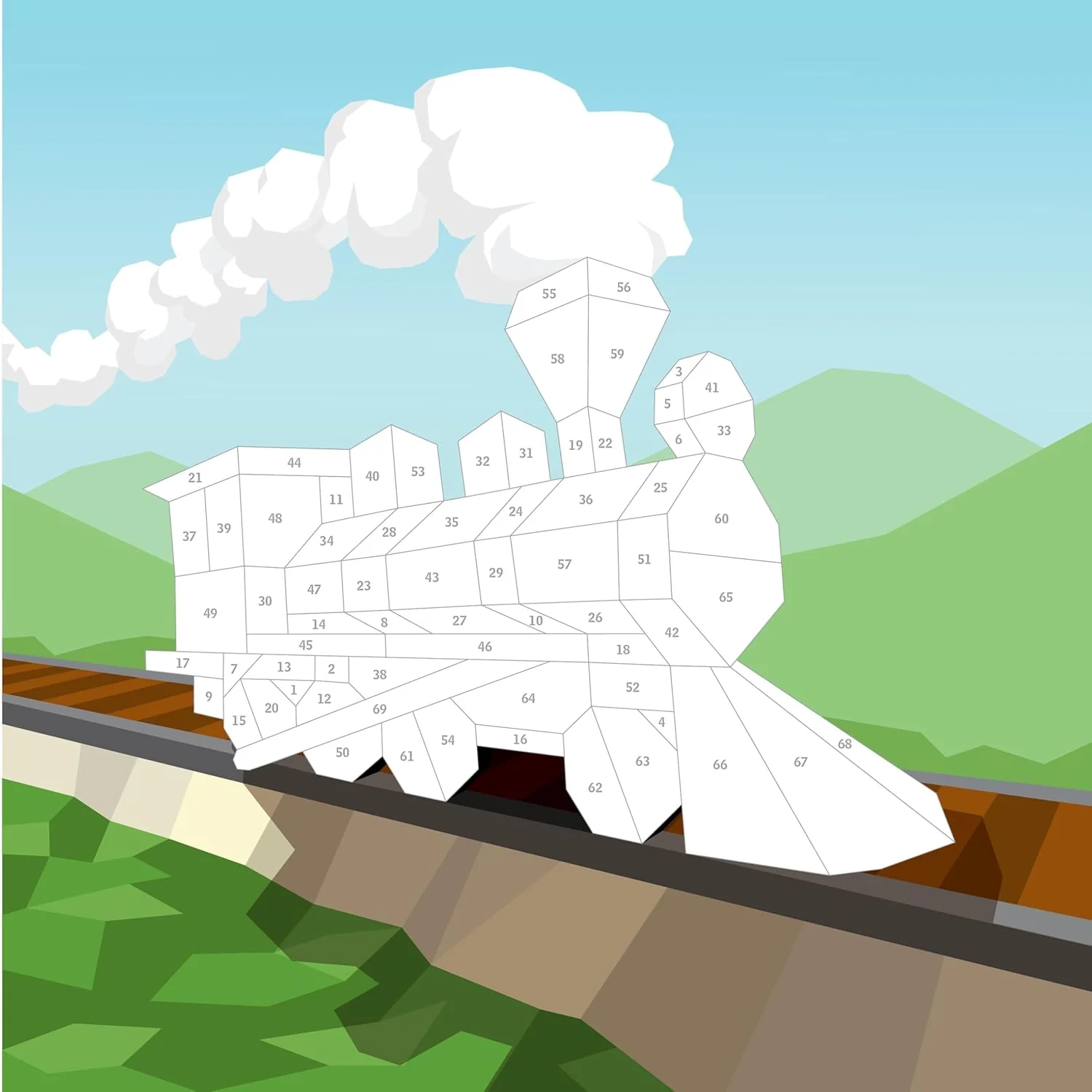 Trucks, Trains & More Paint By Sticker Kids Book - Image 2