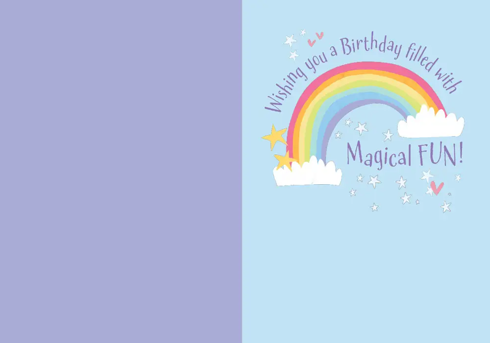 Unicorn Flocked Birthday Card - Image 2