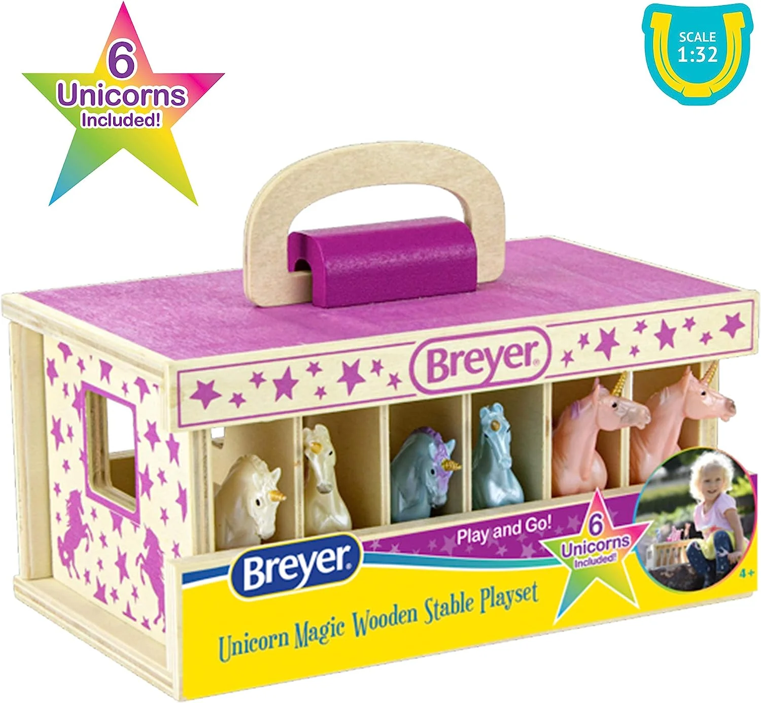 Unicorn Magic Wooden Stable Playset - Image 2