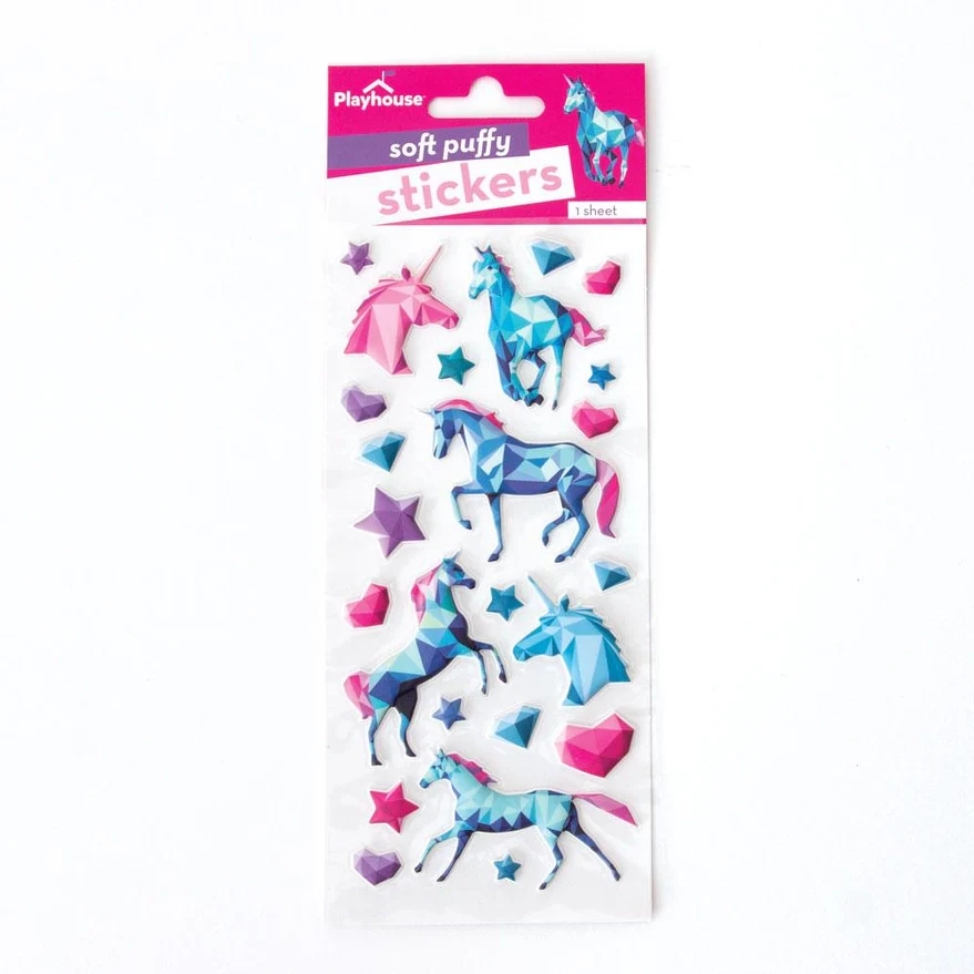 Unicorns Puffy Stickers
