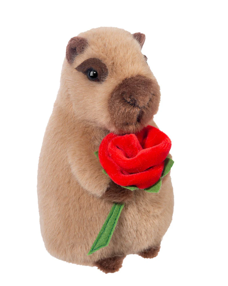 Valentine Capybara With Rose