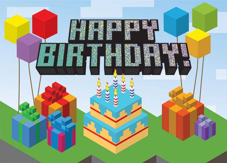 Video Game Foil Birthday Card