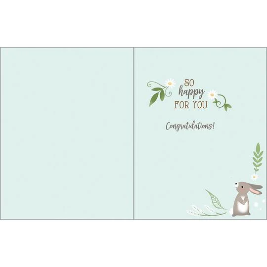 Welcome Little One Rabbits Baby Card - Image 2