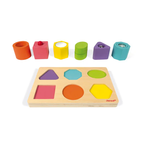 Wood Shapes & Sounds 6 Block Puzzle - Image 2